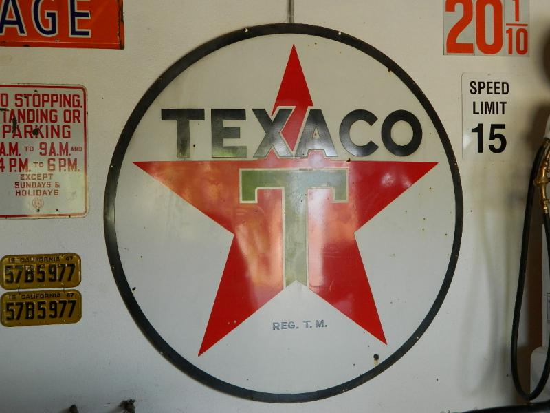 Cynthia Eastwood The Picker Chick Texaco Porcelain Sign